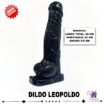Esta imagen describe las Características y Presentación del Dildo Leopoldo