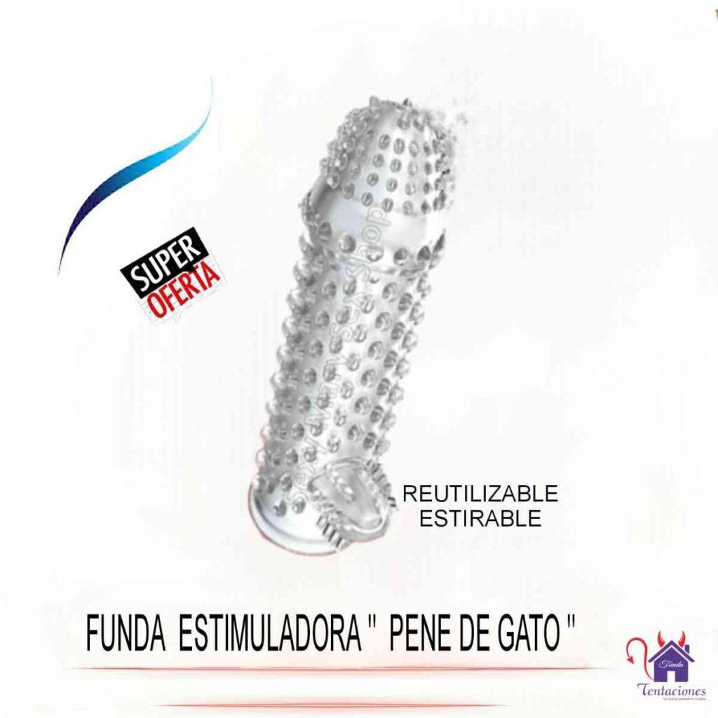 Extensión o funda pene de gato-Tienda Tentaciones- Sex Shop Ecuador