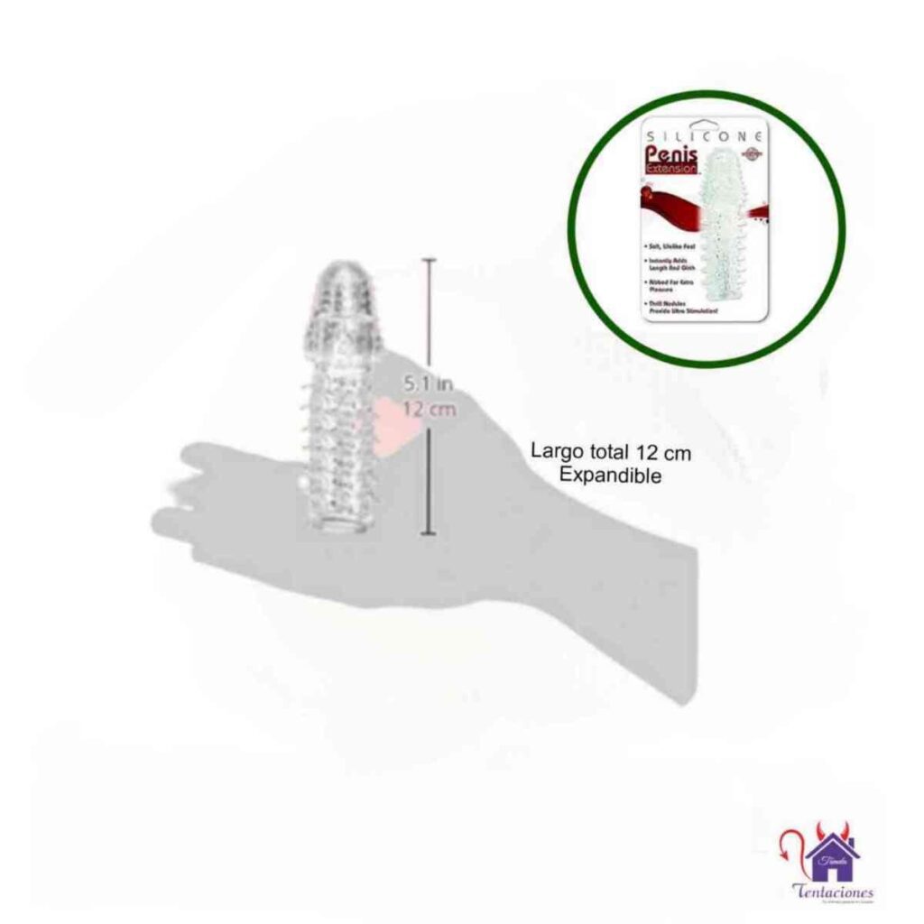 Extensión o funda silicone penis-Tienda Tentaciones-Sex S hop Ecuador