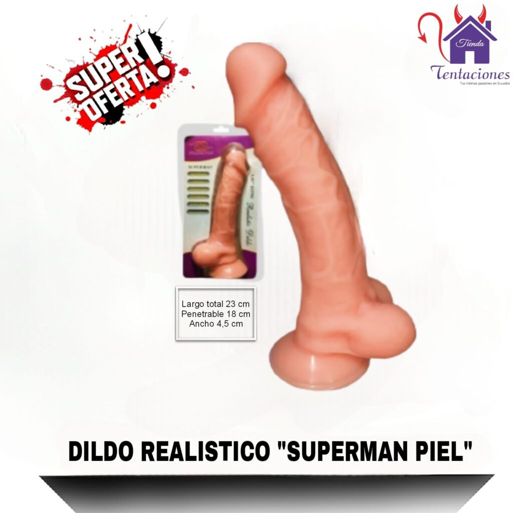 Dildo Realistico Superman- Tienda Tentaciones- Sex Shop Ecuador