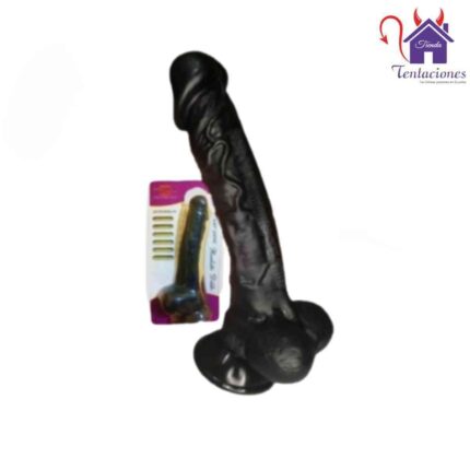 Dildo Realistico Superman Negro-Tienda Tentaciones- Sex Shop Ecuador