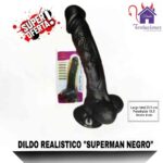 Dildo Realistico Superman Negro-Tienda Tentaciones- Sex Shop Ecuador