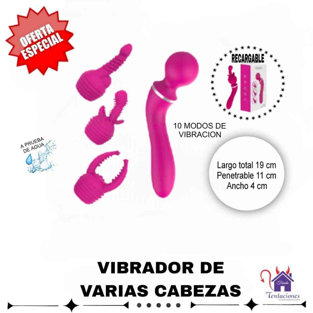 Vibrador varias cabezas-Tienda Tentaciones-Sex Shop Ecuador