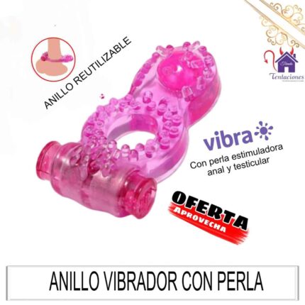 Anillo Vibrador con Perla estimuladora-Tienda Tentaciones-Sex Shop Ecuador