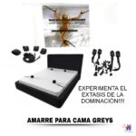 Esta imagen describe la Presentación y Forma de Uso de las Amarra para cama Greys