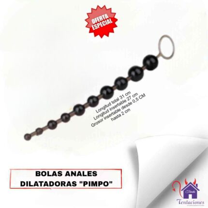 Esta imagen describe las Medidas y Características de las Bolas Anales Pimpo