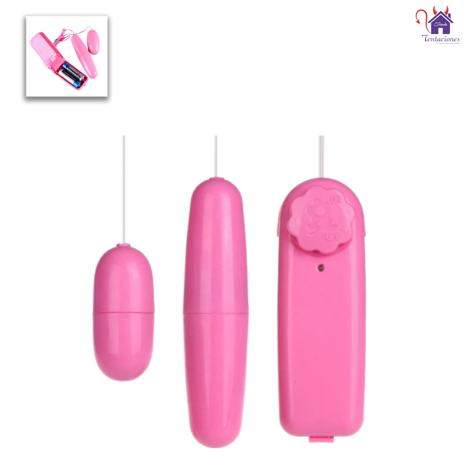 Huevo Vibrador Doble Sweet Pink-Medidas y Forma de Uso Esta imagen describe las Medidas y Forma de Uso del Huevo Vibrador Doble Sweet Pink