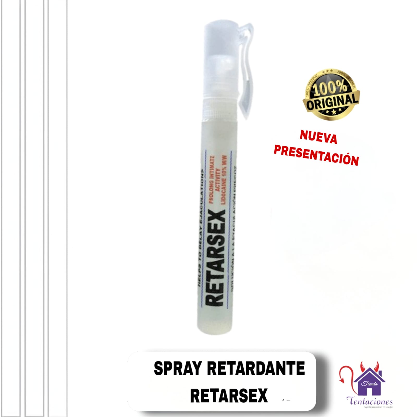 Retarsex -Retardante-Eyaculacion Precoz-Presentacion La imagen describe la Forma de Uso del Retardante Retarsex para la Eyaculacion precoz
