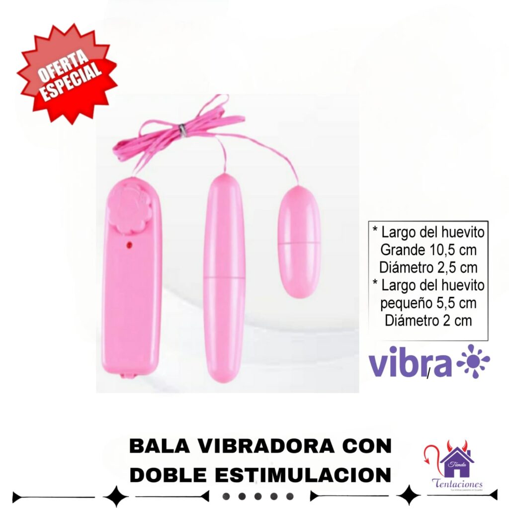 Bala Vibradora doble estimulacion-Tienda tentaciones- Sex Shop Ecuador