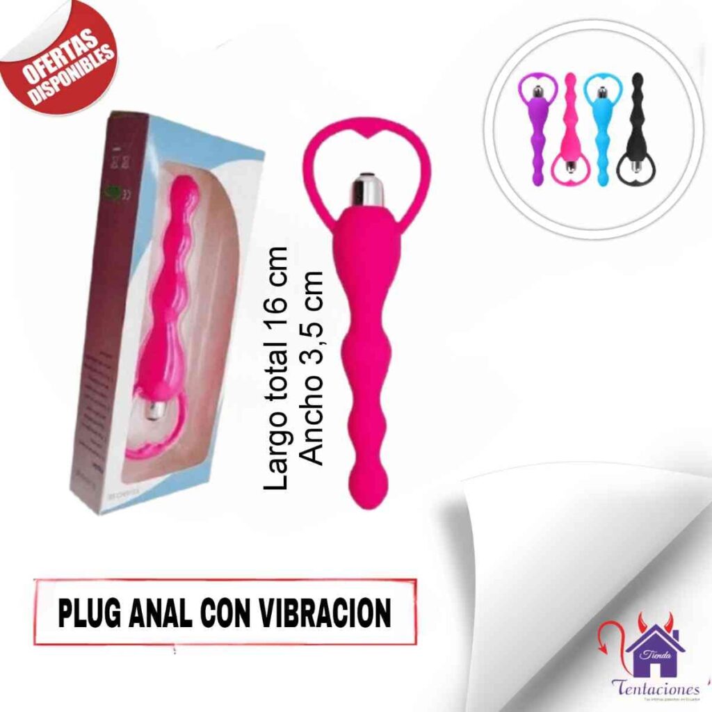 Plug anal con vibración-Tienda Tentaciones-Sex Shop Ecuador
