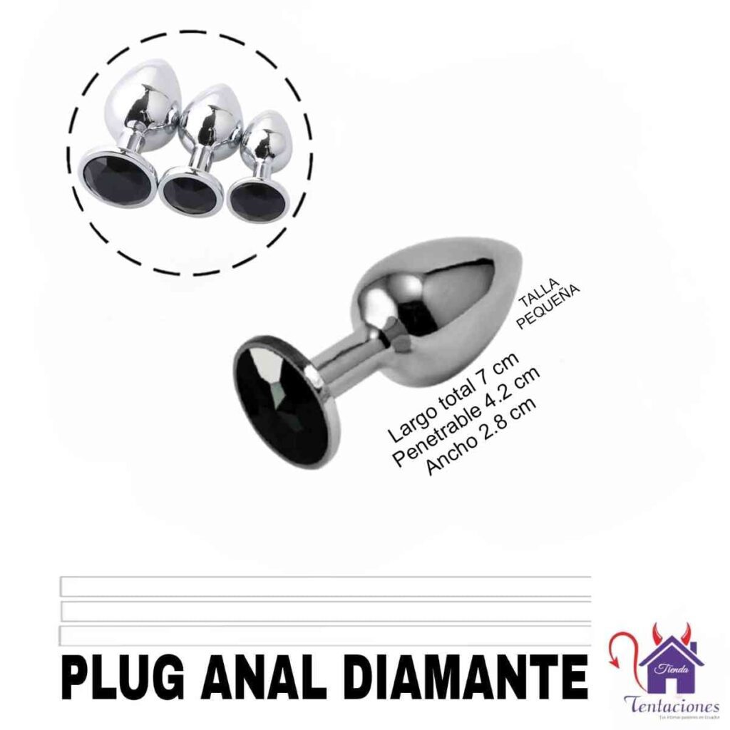 Plug Anal Diamante Talla P- Tienda Tentaciones-Sex Shop Ecuador