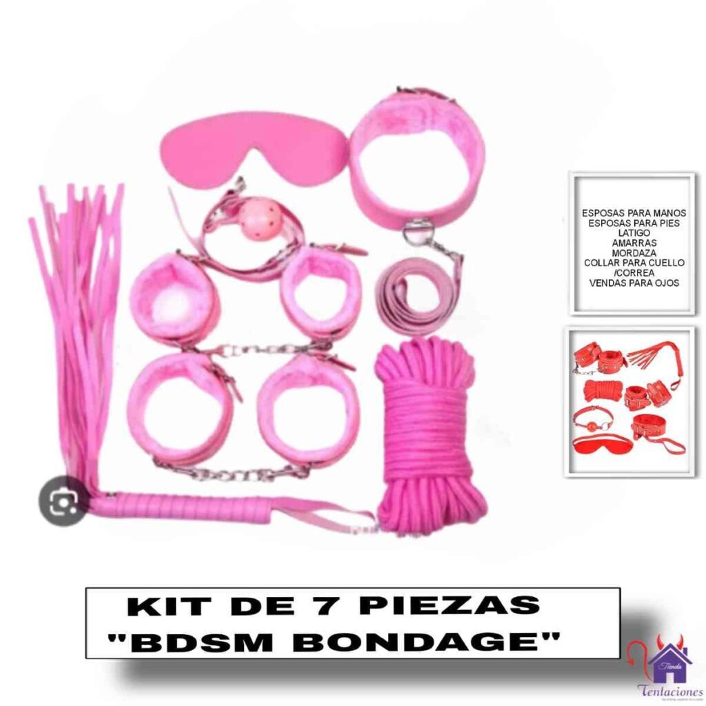 Kit 7 piezas Bondage-Tienda Tentaciones-Sex Shop Ecuador