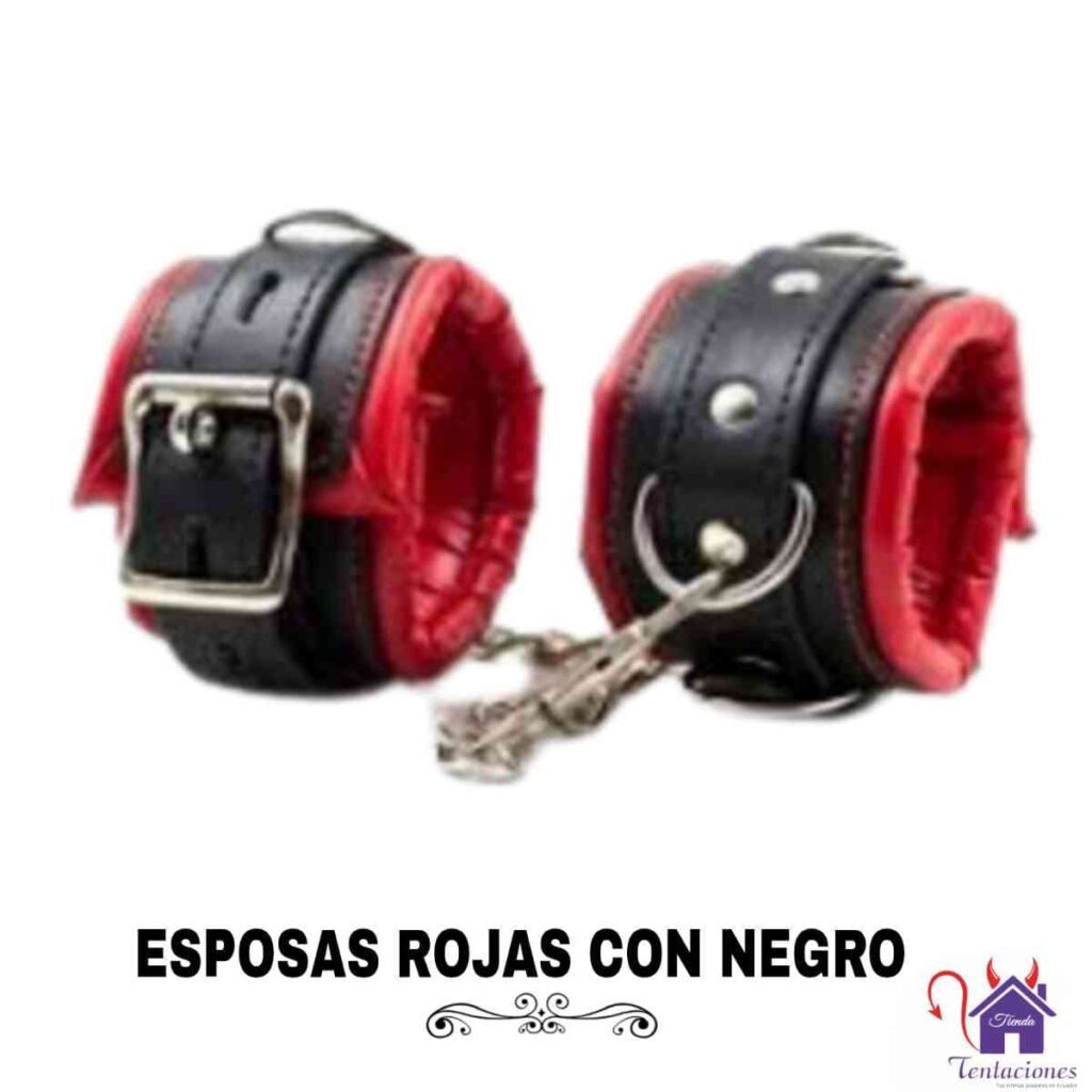 Esposas roja con negra-Tienda Tentaciones-Sex Shop Ecuador