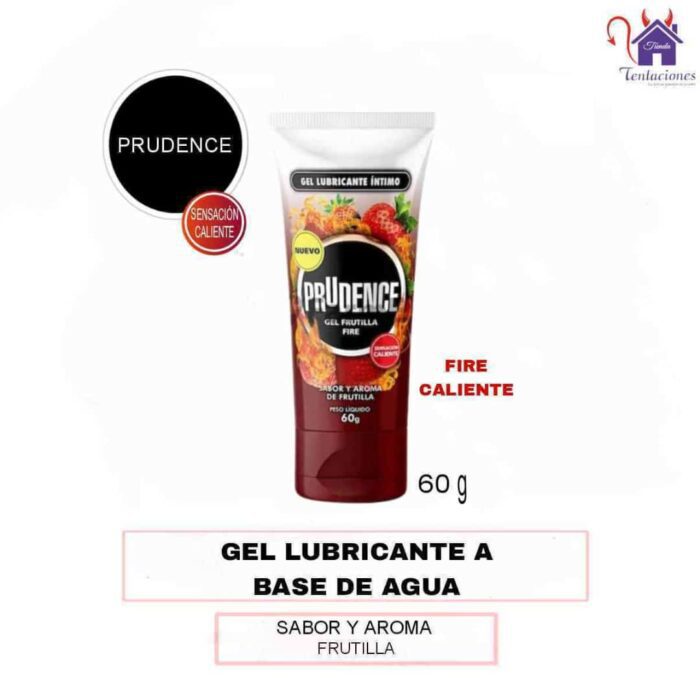 Gel Lubricante Fire Frutilla Prudence-Tienda Tentaciones-Sex Shop Ecuador