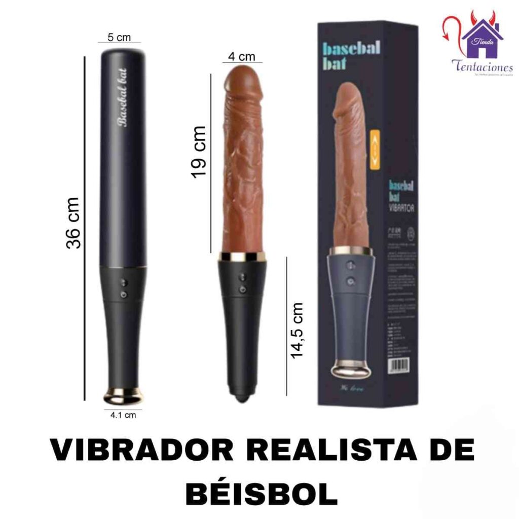 Vibrador Realista Béisbol-Tienda Tentaciones-Sex Shop Ecuador