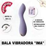 Esta imagen describe la Presentación y Medidas de la Bala Vibradora Ima