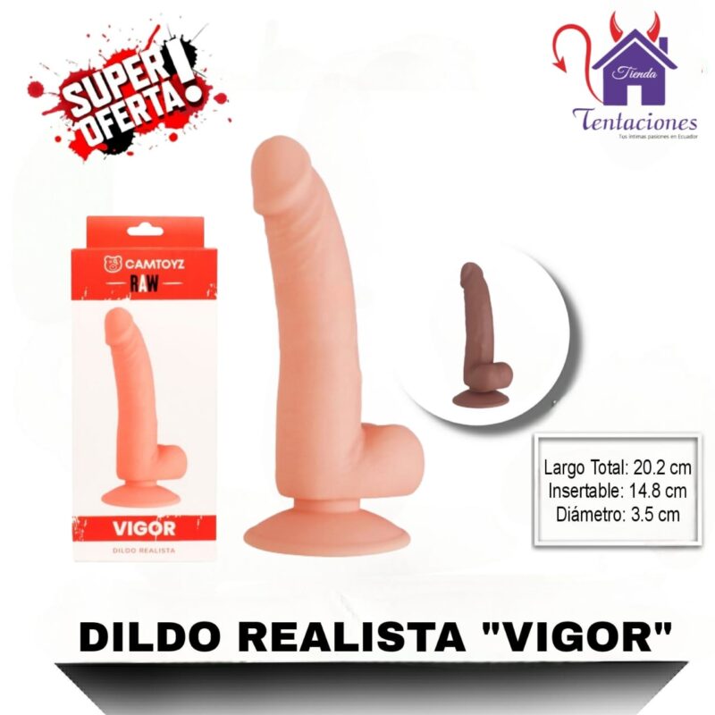 Dildo Realista Vigor-Tienda Tentaciones- Sex Shop Ecuador