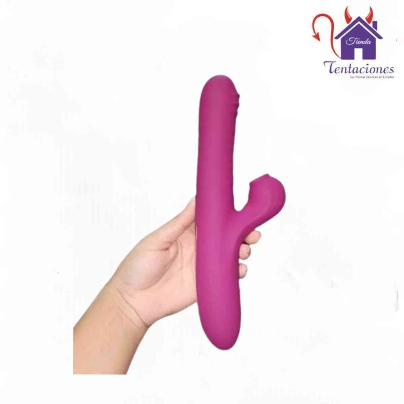 Vibrador con Succionador Dominik-Tienda Tentaciones-Sex Shop Ecuador