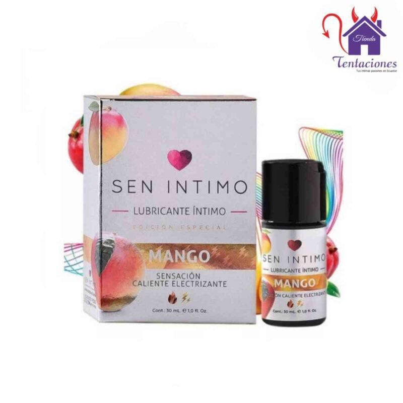 Lubricante Caliente Electrizante de Mango Sen Intimo-Tienda Tentaciones-Sex Shop Ecuador