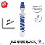 Dildo de Vidrio Billy Azul-Tienda Tentaciones-Sex Shop Ecuador