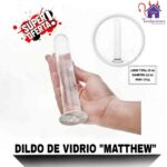 Dildo de vidrio Matthew-Tienda Tentaciones-Sex Shop Ecuador