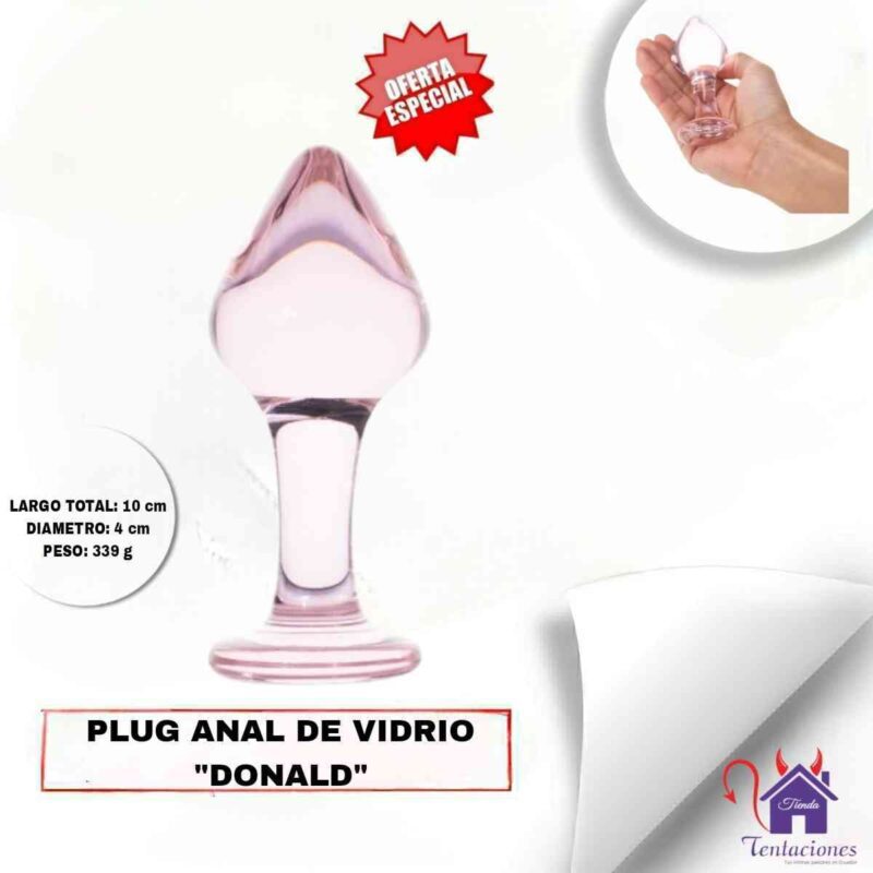 Plug Anal de Vidrio Donald-Tienda Tentaciones-Sex Shop Ecuador