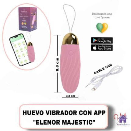Huevo Vibrador con App Elenor Majestic-Tienda Tentaciones-Sex Shop Ecuador