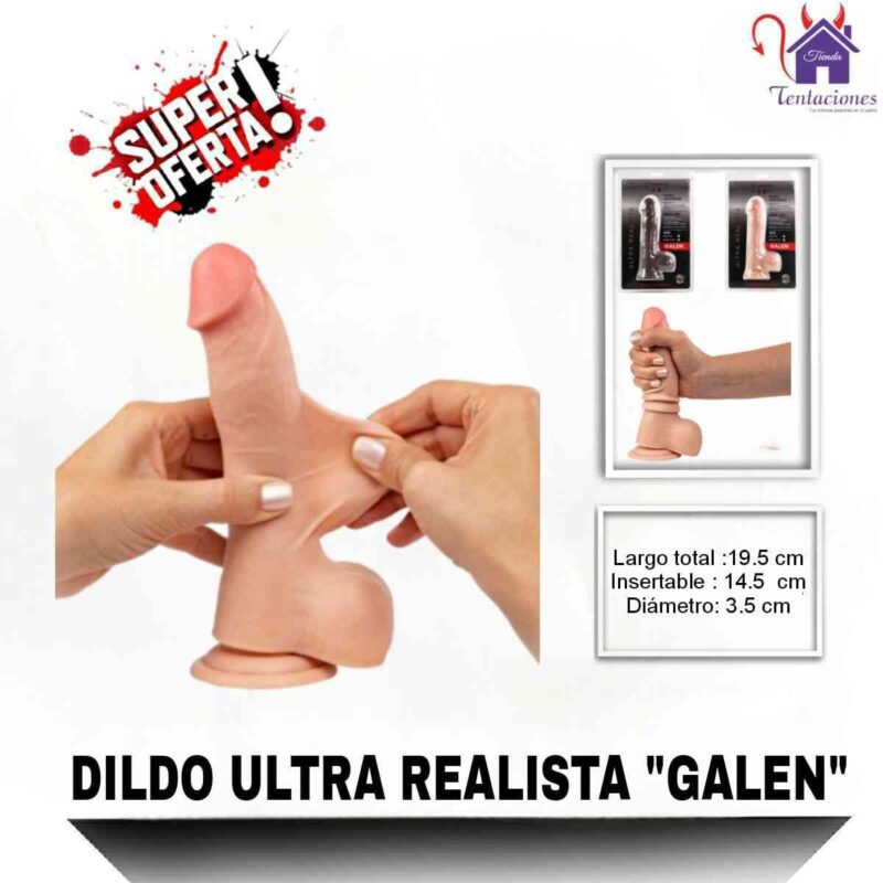 Dildo Ultra Realista Galen-Tienda Tentaciones-Sex Shop Ecuador