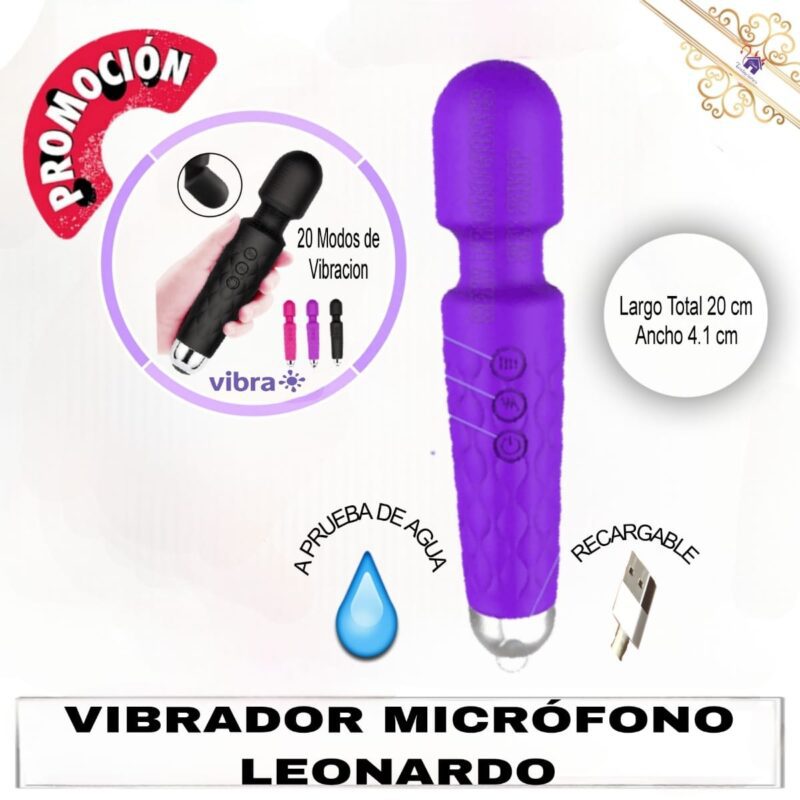 Vibrador Microfono Leonardo-Tienda Tentaciones-Sex Shop Ecuador