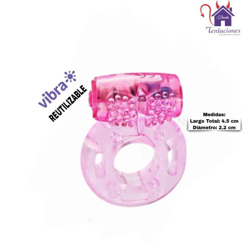 La imagen describe las Medidas del Anillo Vibrador Thor