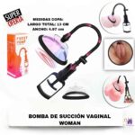La imagen describe las Medidas y Forma de Uso de la Bomba de Succión Vaginal