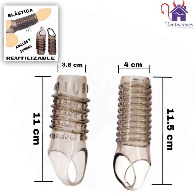 La imagen describe las Medidas de las Fundas-Anillo Fosster