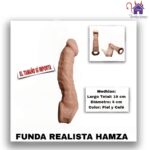 La imagen describe las Medidas de la Funda o Extensión Hamza