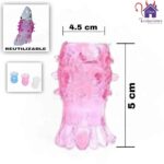 La imagen describe las Medidas de la Mini Funda con Pupilas y Aletas