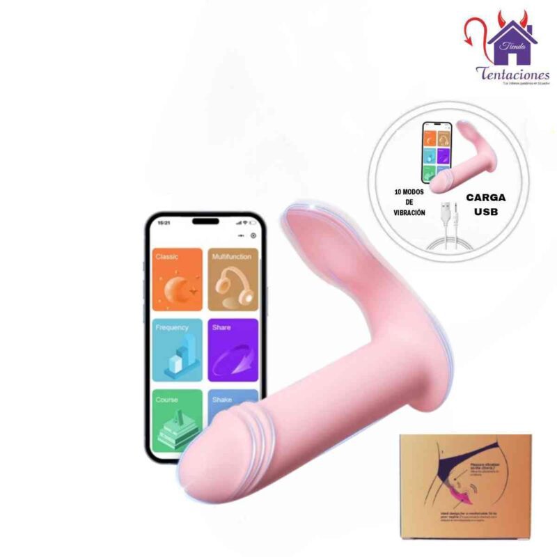 La imagen describe las Características del Vibrador para Panty Candy