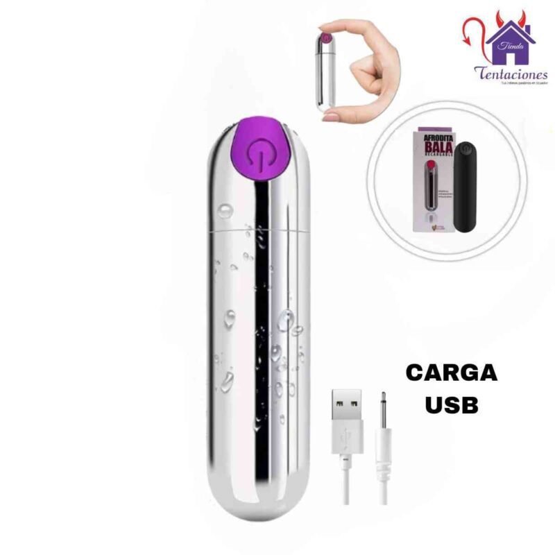 La imagen describe las Características de la Bala Vibradora Afrodita