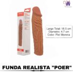 La imagen representa las Medidas de la Funda Realista Poer