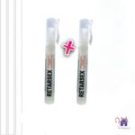 La imagen describe las Características Promocion y Oferta Retardante Retarsex para la eyaculacion precoz