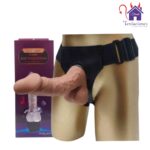 Esta imagen describe la Presentación y Forma de Uso del Arnés Realista Articulado Axel