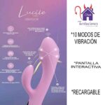 Esta imagen describe la Forma de Uso y Características del Vibrador Lucile Majestic Pro