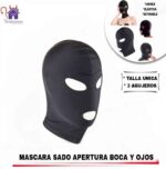 Esta imagen describe la Presentación y Forma de Uso de la Mascara Sado