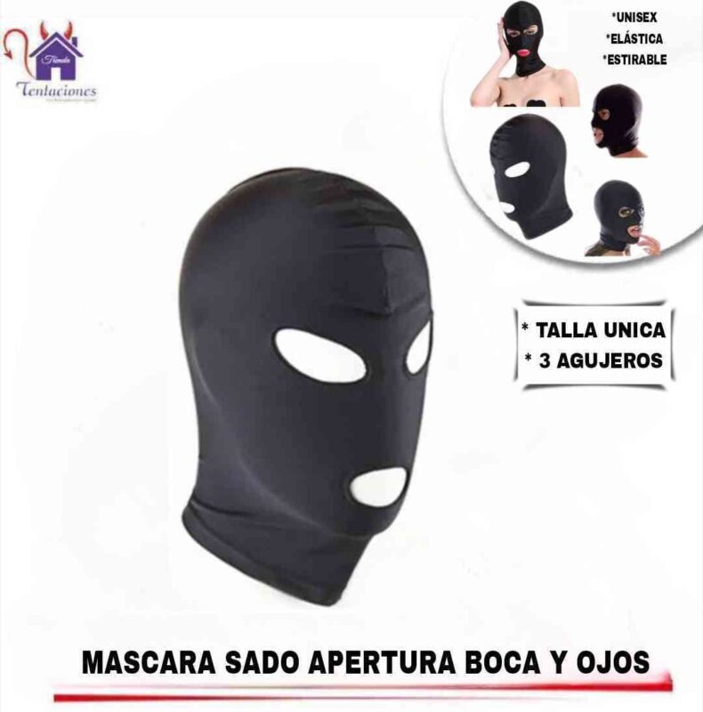 Esta imagen describe la Presentación y Forma de Uso de la Mascara Sado