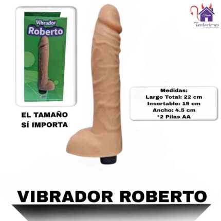 Esta imagen describe la Presentación y Forma del Uso del Vibrador Roberto