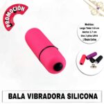 Esta imagen describe la Forma de Uso y Presentación de la Bala Vibradora Silicona