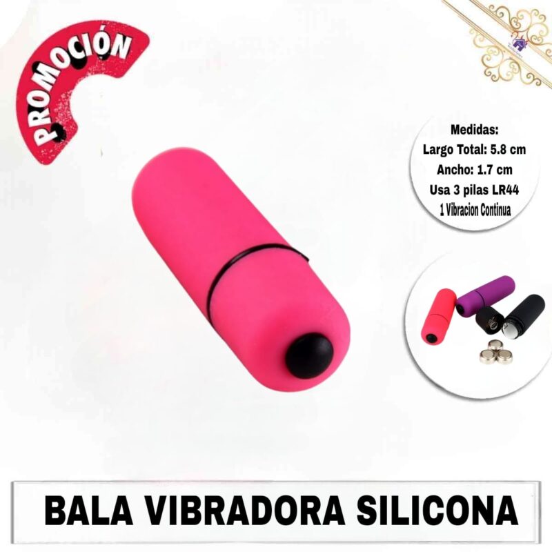 Esta imagen describe la Forma de Uso y Presentación de la Bala Vibradora Silicona