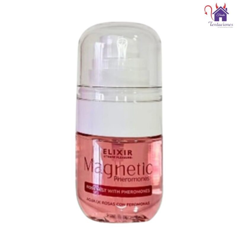Esta imagen describe la Presentación y Características de las Feromonas y Forma de Uso de las Feromonas Magnetic con Agua de Rosas