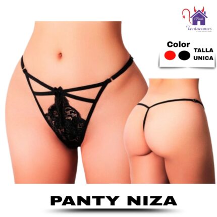 Esta imagen describe las Medidas y Características del Panty Niza