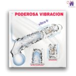 Esta imagen describe el Contenido y Características de la Funda o Extension Vibradora Rocco