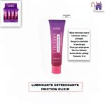 Esta imagen describe las Características y Contenido del Lubricante Estrechante Friction Elixir