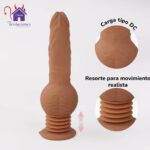 Esta imagen describe las Características y Contenido del Mini Sex Machine con ventosa Velosten